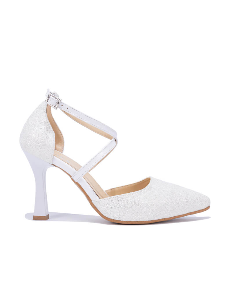 Escarpins croisés en paillettes